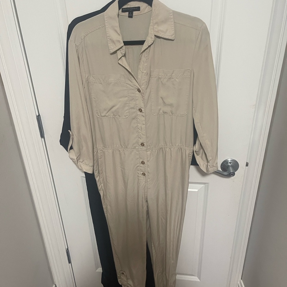 Banana Republic Light Tan Jumpsuit